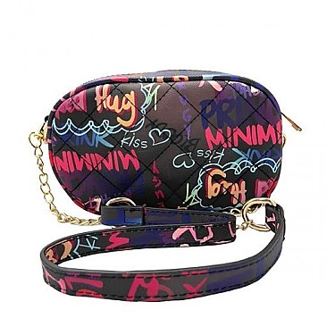 Stylish Graffiti Crossbody Fanny Bag