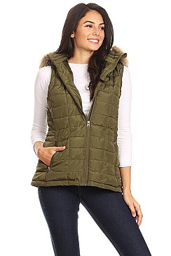 Solid Loose Fit Waterproof Vest By Nina Rossi