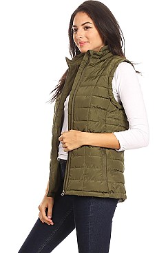 Solid Loose Fit Waterproof Vest By Nina Rossi