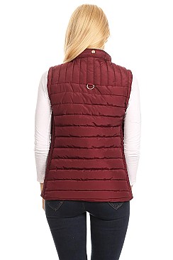 Fitted Waterproof Solid Bubble Vest By Nina Rossi