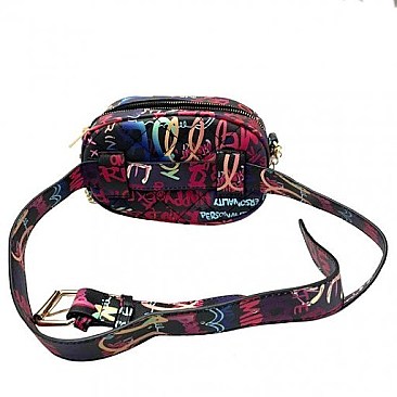 Stylish Graffiti Crossbody Fanny Bag