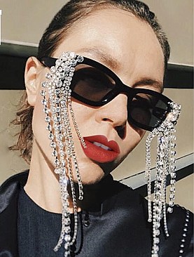 Pack of 12  Rhinestone Tassel Sunglasses