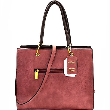 Antique-Gold Charm Accent Structured Tote MH-US0009