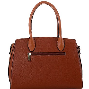 Fashionable Padlock Accent Patent Crocodile Detail 2-Way Satchel MH-US3333