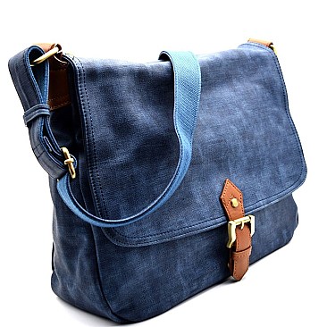 VC0010-LP Unisex Belted Flap Messenger with Tablet Holder