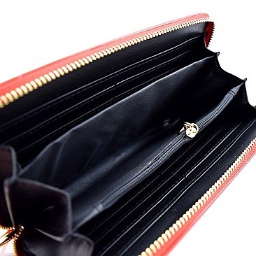 Shiny Plain Elegant Large Wristlet/Wallet