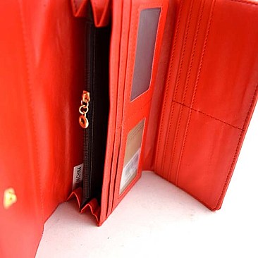 Elegant Style Trifold Shiny Wallet