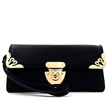 Accent Turn-Twist-lock Wristlet Wallet