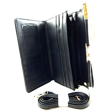 Twist-lock Wristlet Wallet With Strap