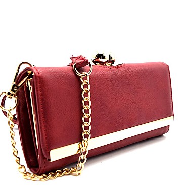 W920-LP Kiss-Lock Compartment Wristlet Wallet Crossbody