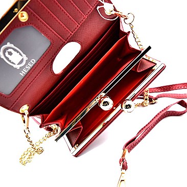 W920-LP Kiss-Lock Compartment Wristlet Wallet Crossbody