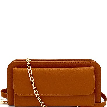 WA8003-LP Versatile Wallet Compartment Saffiano Crossbody