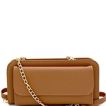 WA8003-LP Versatile Wallet Compartment Saffiano Crossbody