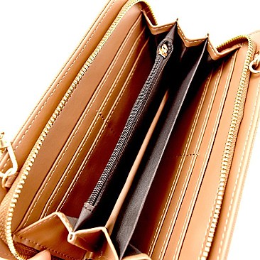 WA8003-LP Versatile Wallet Compartment Saffiano Crossbody