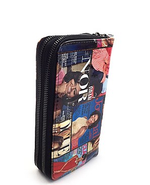 Michelle Obama Wallet Double Zipper