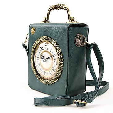 Real Royalty Clock Shoulder & Satchel Handbags