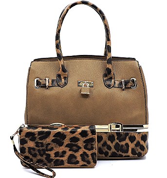 Quality Leopard-Combo 2-in-1 Boxy Satchel