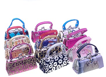 PACK OF 12 PCS ASSORTED DESIGN MINI COIN PURSE