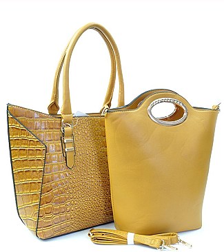 2 IN 1 Crocodile Tote Set