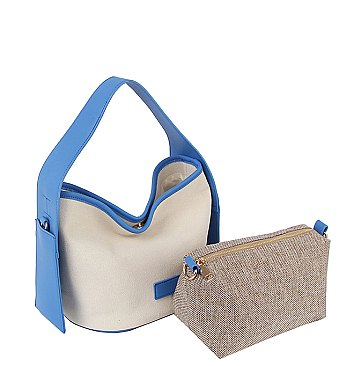 Canvas Colorblock 2-in-1 Satchel