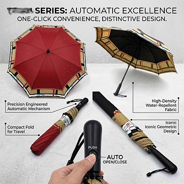 Automatic Plaid Umbrella