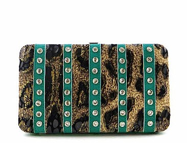 Rhinestone Leopard Wallet