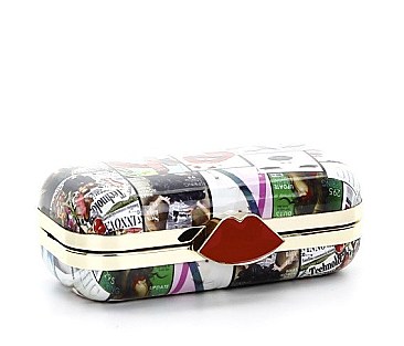 Fashion Magazine Print Hard Frame Trends Clutch