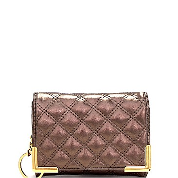 QUILTED CREDIT CARD CASE WALLET