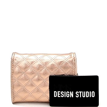 QUILTED CREDIT CARD CASE WALLET