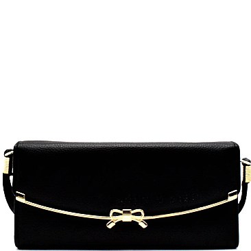WP1170-LP Bow Accent Framed Wallet Cross Body