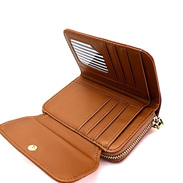 WP3002-LP Chained Padlock Compartment Trifold Wallet