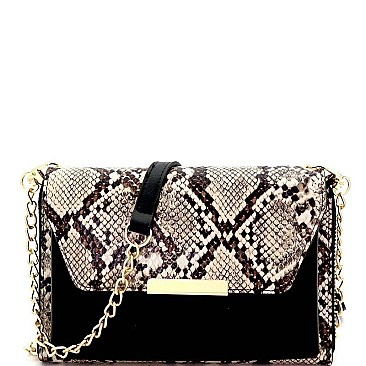 VERSATILE SNAKE PRINT CROSS BODY WALLET & CELLPHONE HOLDER