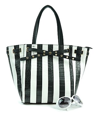 Large Size Stripe Tote Bag