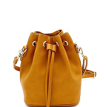 TWO WAY DRAWSTRING BUCKET SATCHEL SHOULDER BAG