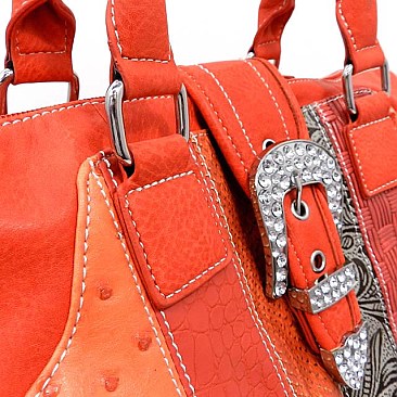 RHINESTONE BUCKLED TOTE