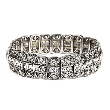 XB0091-LP Rhinestone Elastic Bracelet