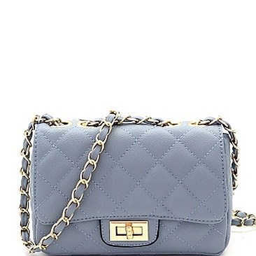 Fab Quilted Turn-Lock Chain Shoulder Bag MH-XB19462