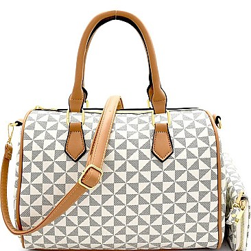 Monogram Two-Tone Boston Satchel SET XB2344-L