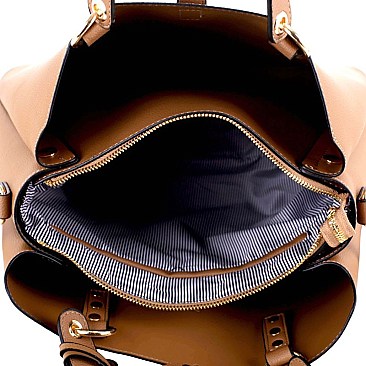 Bow Accent Twin Shopper Tote SET MH-XB4108T- RESTOCKED
