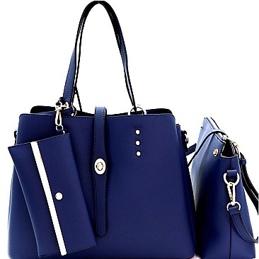 Bow Accent Twin Shopper Tote SET MH-XB4108T- RESTOCKED