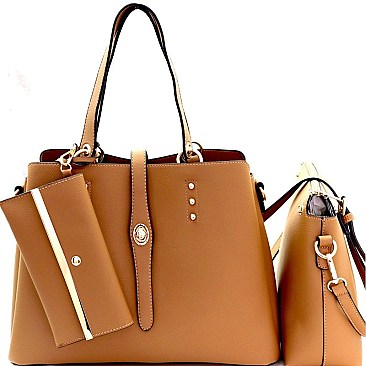 Bow Accent Twin Shopper Tote SET MH-XB4108T- RESTOCKED