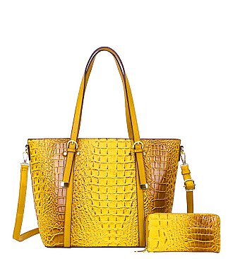 yeloow croc bag