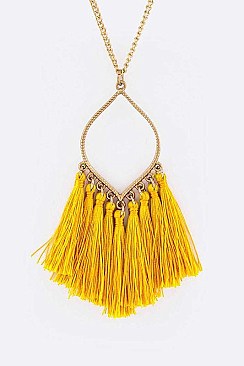 Fringe Tassels Pendant Necklace LA-CN4108