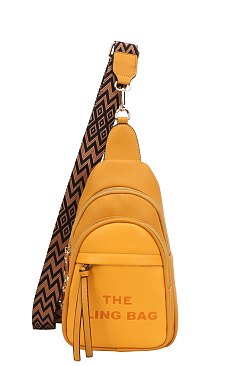 " The Sling Bag" Letter Sling Bag