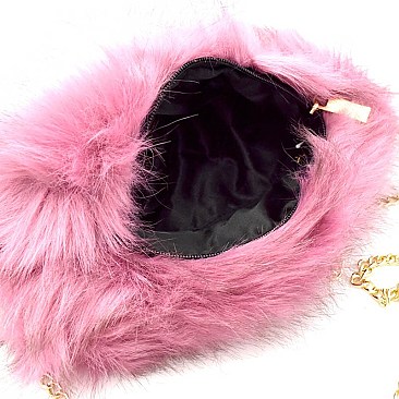 Unique Versatile Faux-Fur Arm Warmer Clutch YH0002-LP