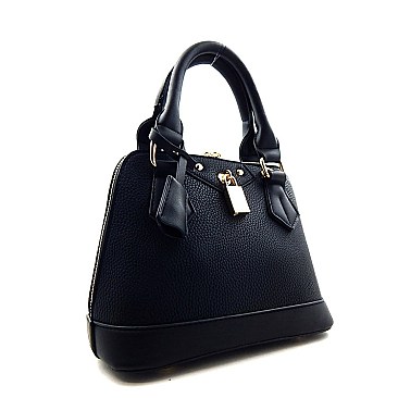 Petite Padlock Accented Small Satchel