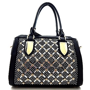 Full Rhinestone HOT FIX Satchel Bag