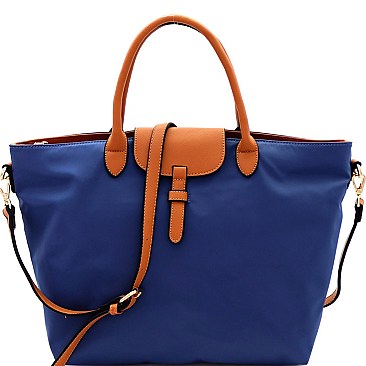 Fashionable Two-Tone Nylon 2-Way Large Tote MH-YL19212