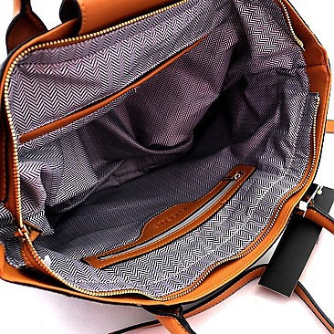 Fashionable Two-Tone Nylon 2-Way Large Tote MH-YL19212