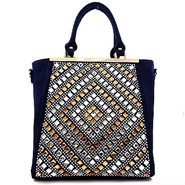 Multi Rhinestone Hotfix Hardware Quality Tote